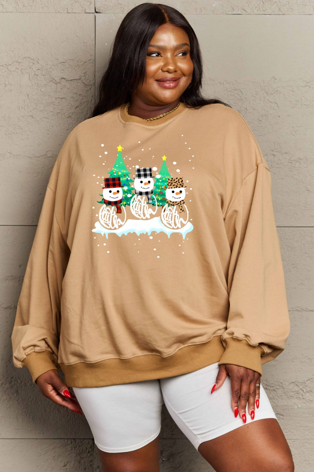 Simply Love Full Size Graphic Round Neck Sweatshirt