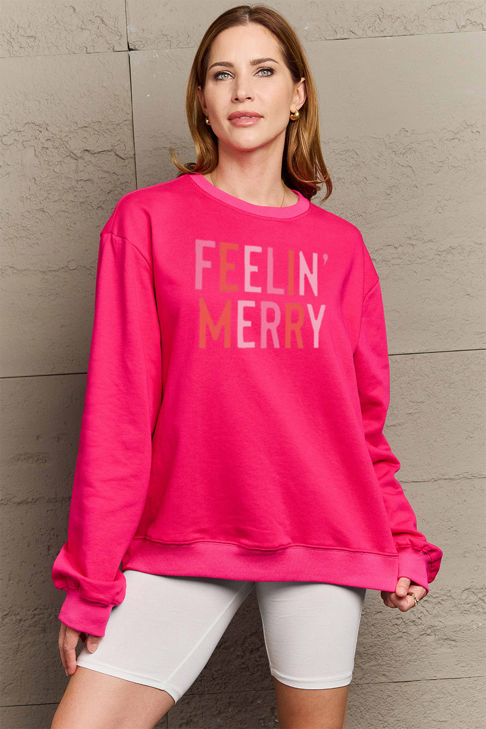 Simply Love Full Size Graphic Round Neck Sweatshirt