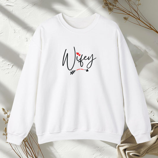 Personalized Wifey Sweatshirt | Perfect Wedding, Honeymoon, or Bachelorette Party Gift for the New Wife | honeymoon presents