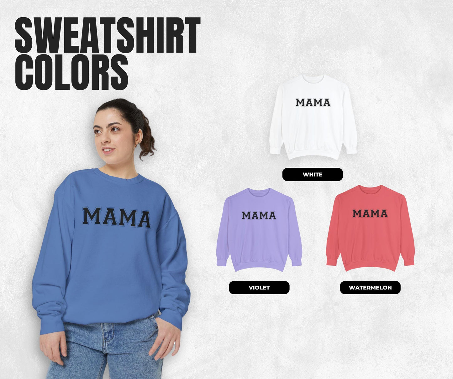 Mama Sweatshirt | Custom Names on Sleeve | Perfect Mother's Day & Birthday Gift for Moms