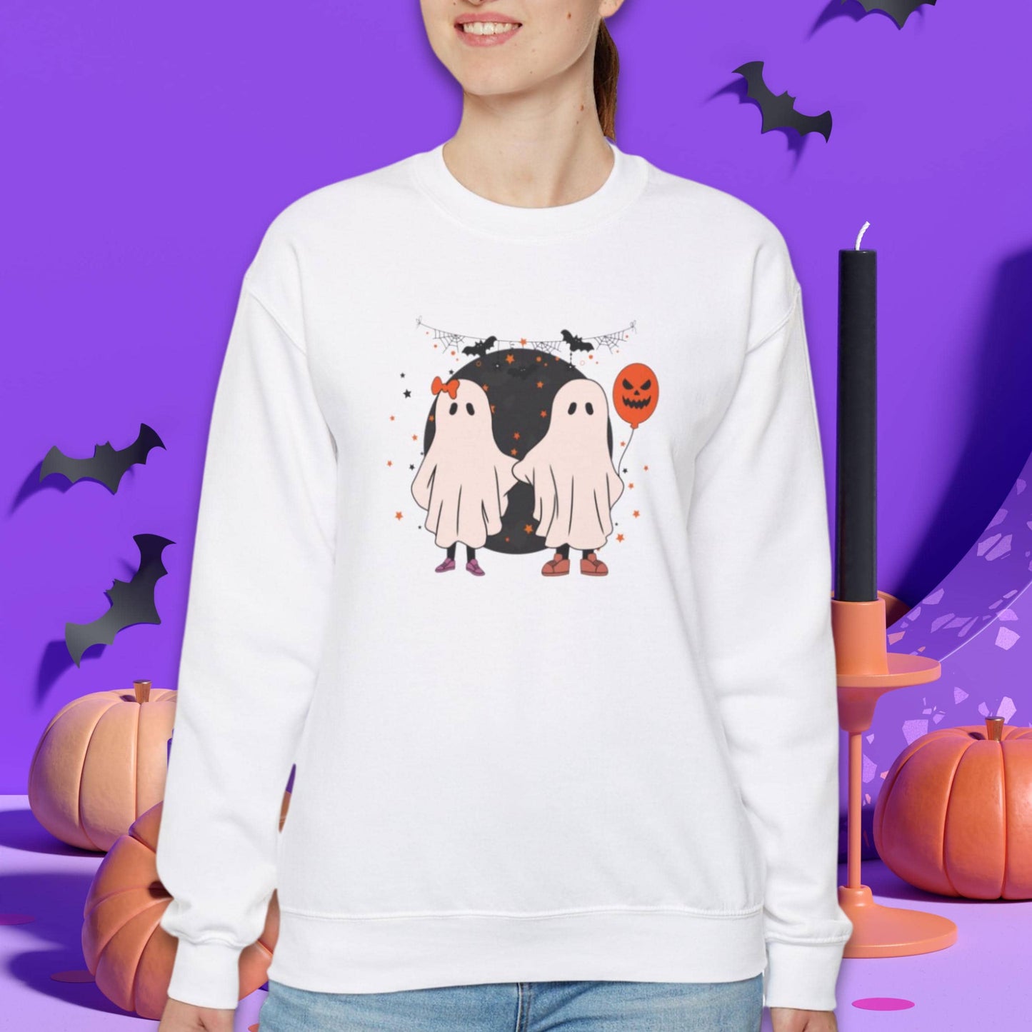 Spooki Spooky Ghost Halloween Sweatshirt | Perfect for Halloween Parties & Spooky Season