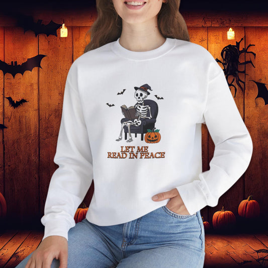 Halloween Sweatshirt | Personalized Spooky Season Sweatshirt for Book Lovers | Read In Peace Sweatshirt | Halloween Spooki  | Ghost Reading