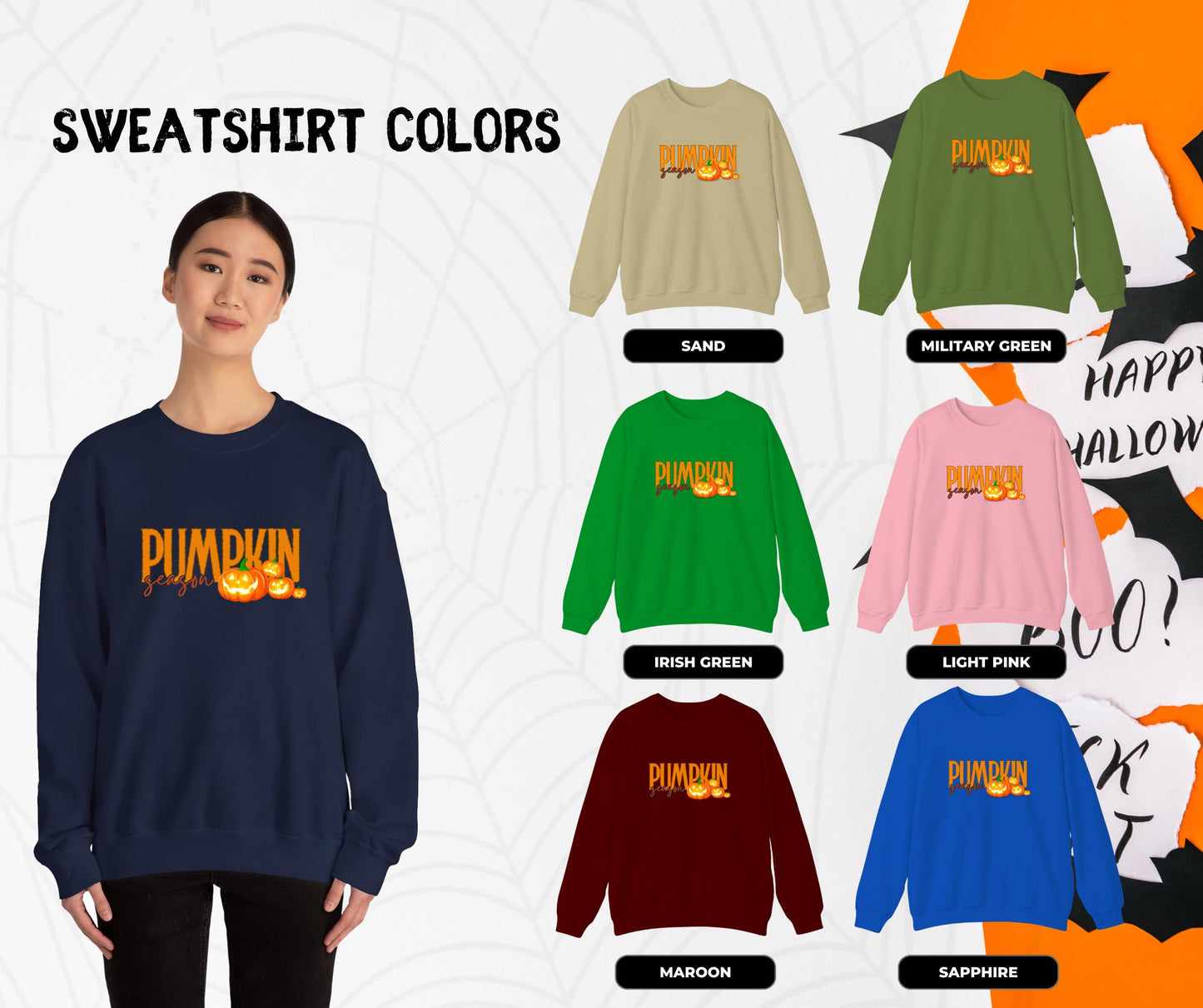 Retro Pumpkin Vibes | Pumpkin Sweatshirt | sweatshirtfall | Fall Gifts | Autumn Sweatshirt | Cute Fall Sweatshirt | Halloween Sweatshirts