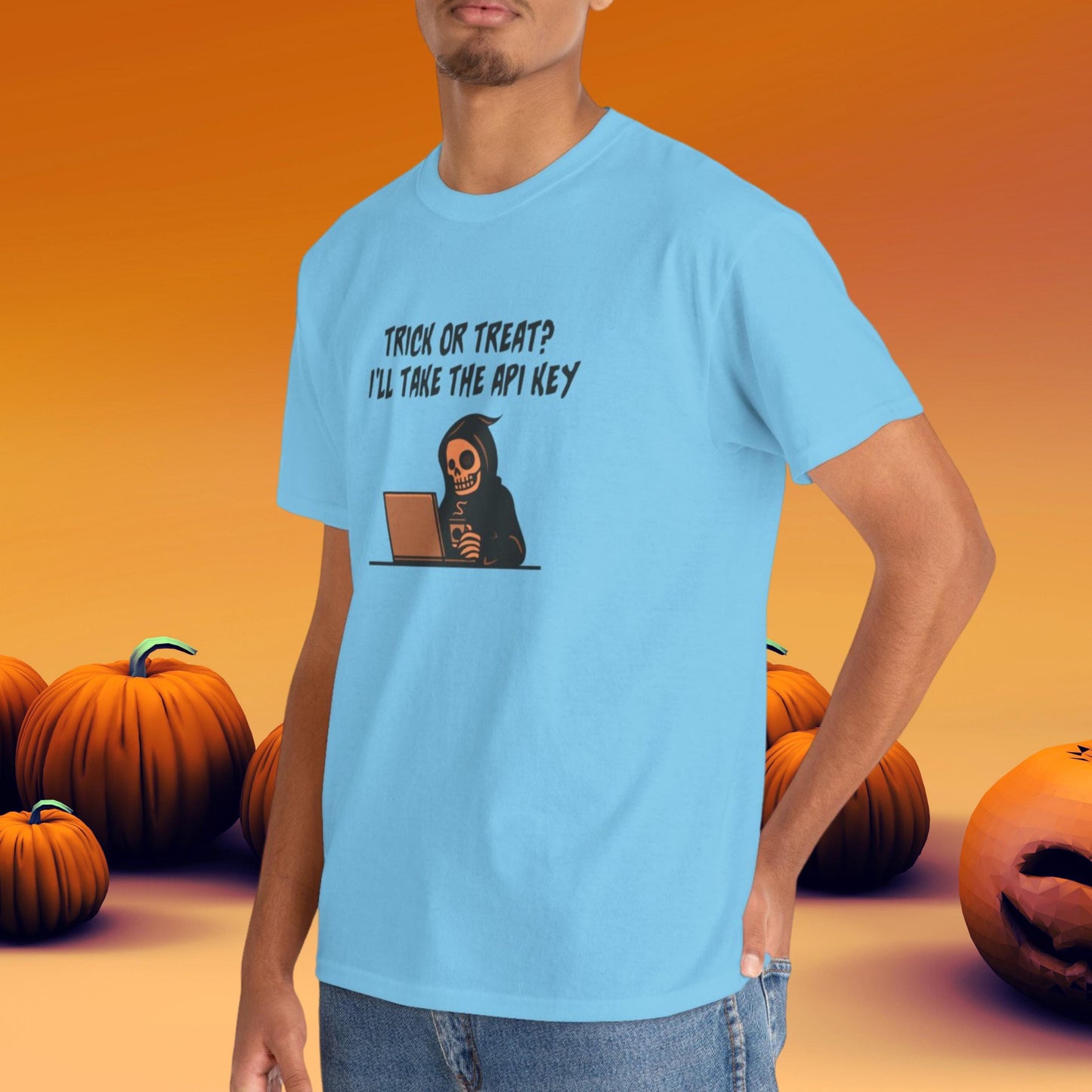 Trick or Treat? I will Take the API Key | Ultra-Soft Single Jersey T-Shirt for Software Developers