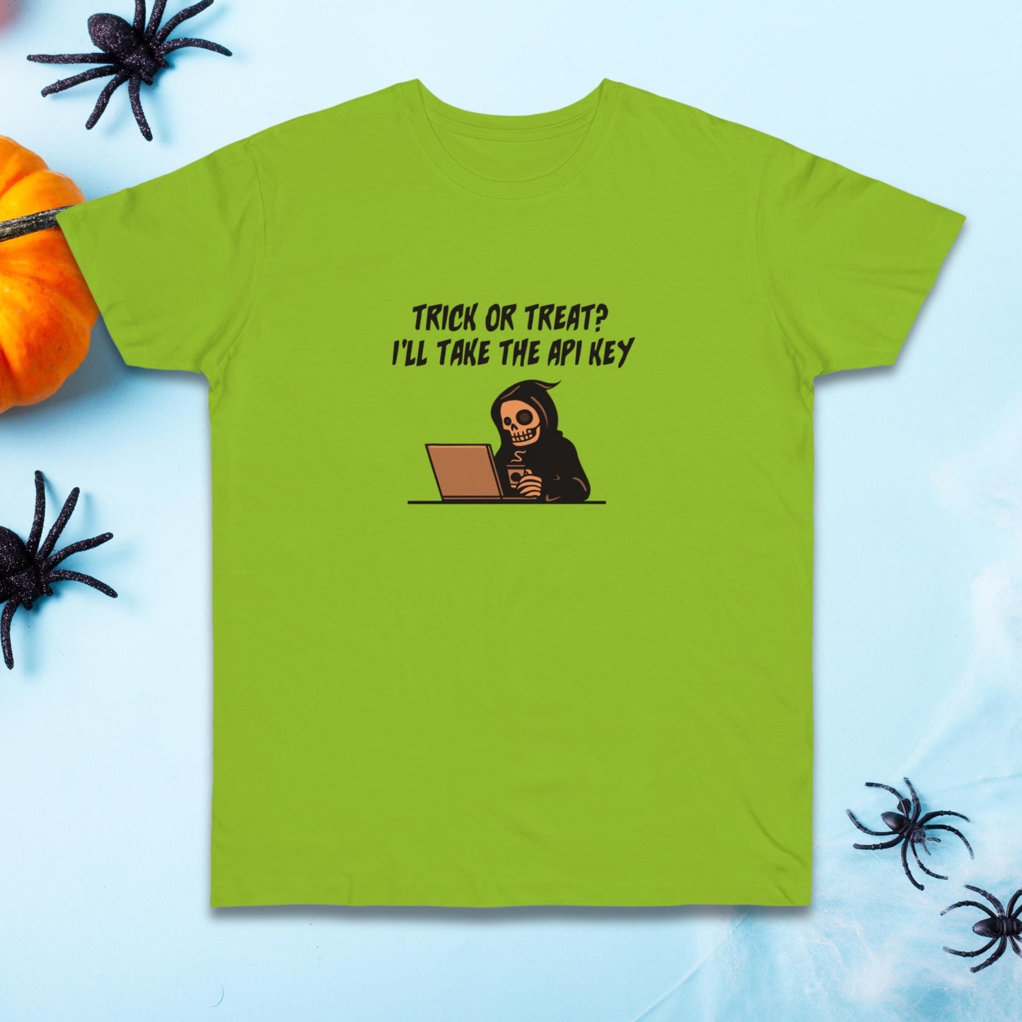 Trick or Treat? I will Take the API Key | Ultra-Soft Single Jersey T-Shirt for Software Developers