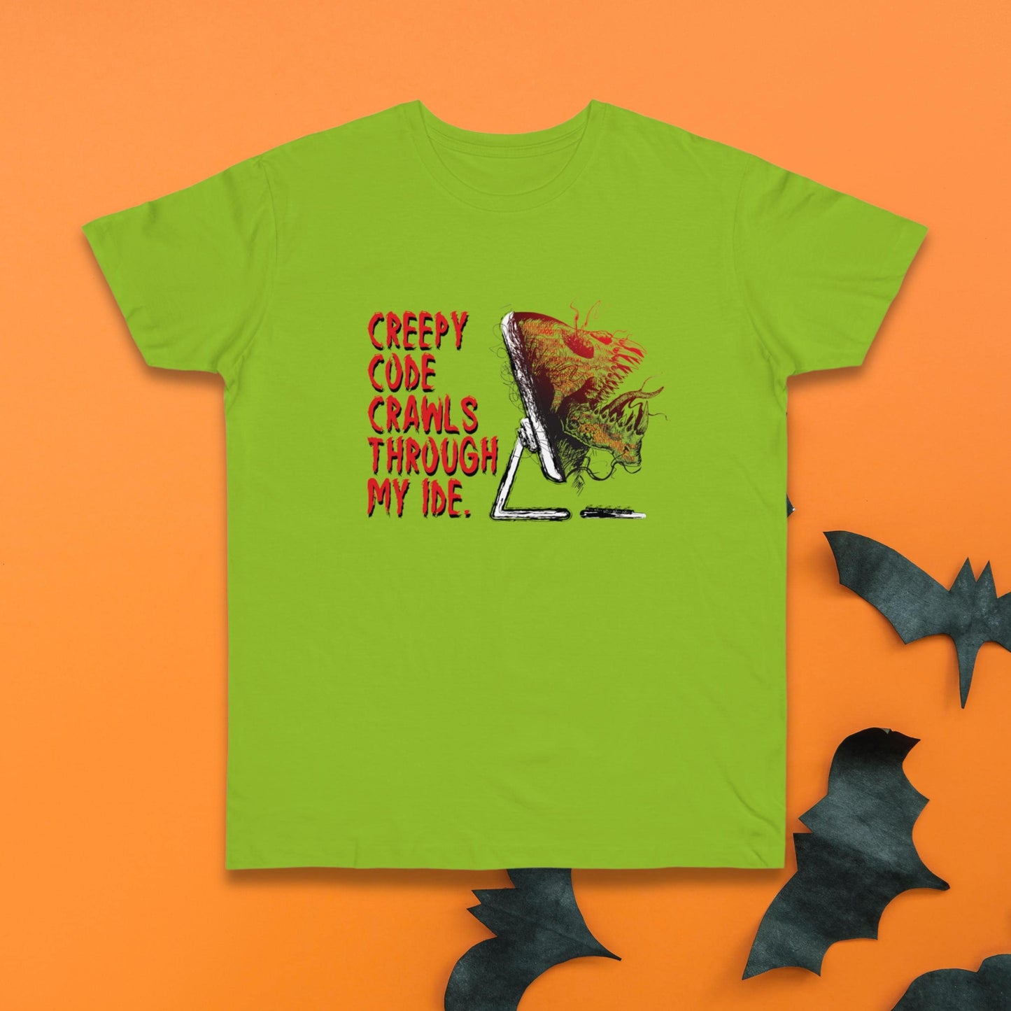 Creepy Code Crawls Through My IDE | Premium Lightweight Cotton T-Shirt