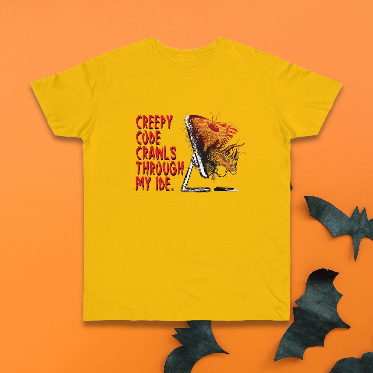 Creepy Code Crawls Through My IDE | Premium Lightweight Cotton T-Shirt