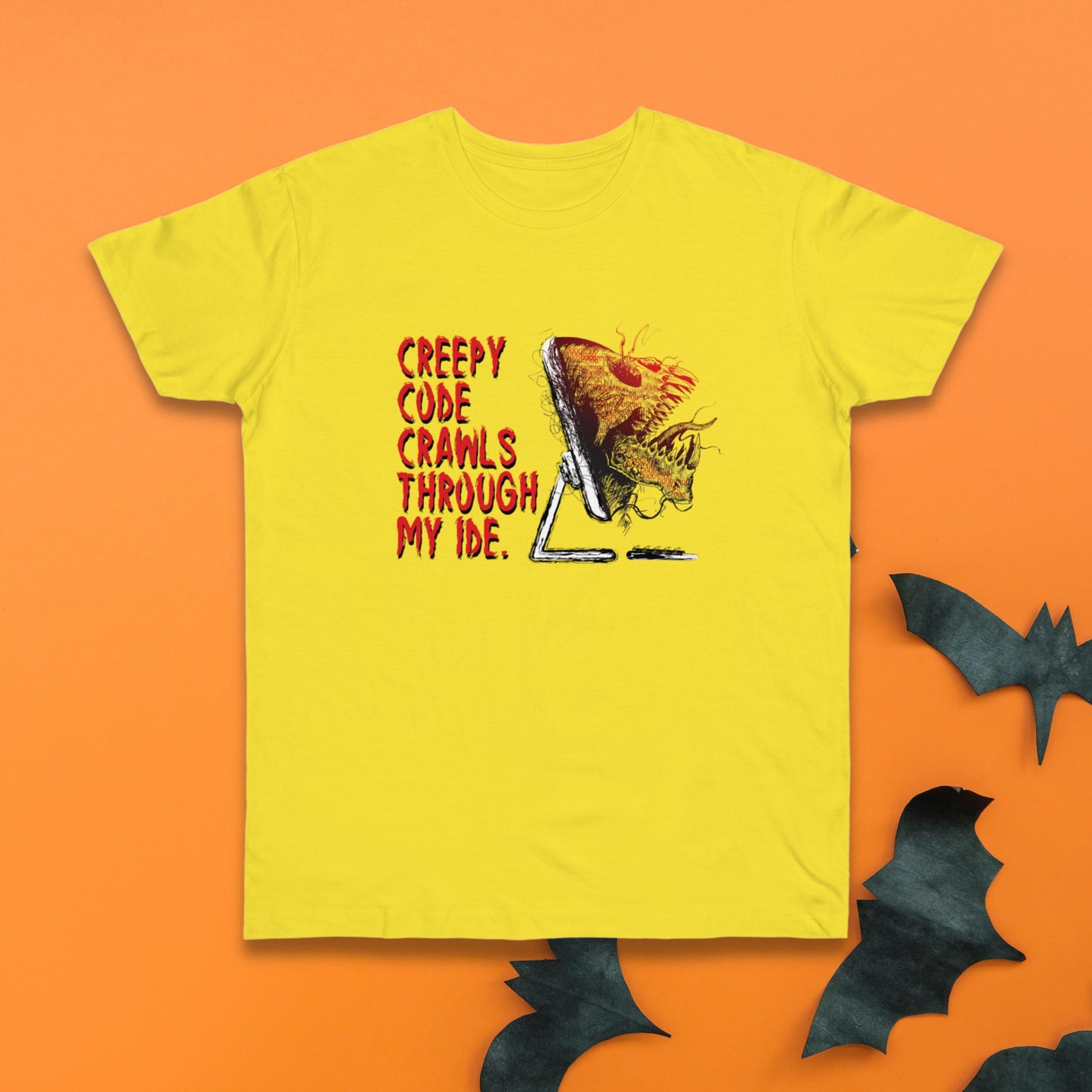 Creepy Code Crawls Through My IDE | Premium Lightweight Cotton T-Shirt