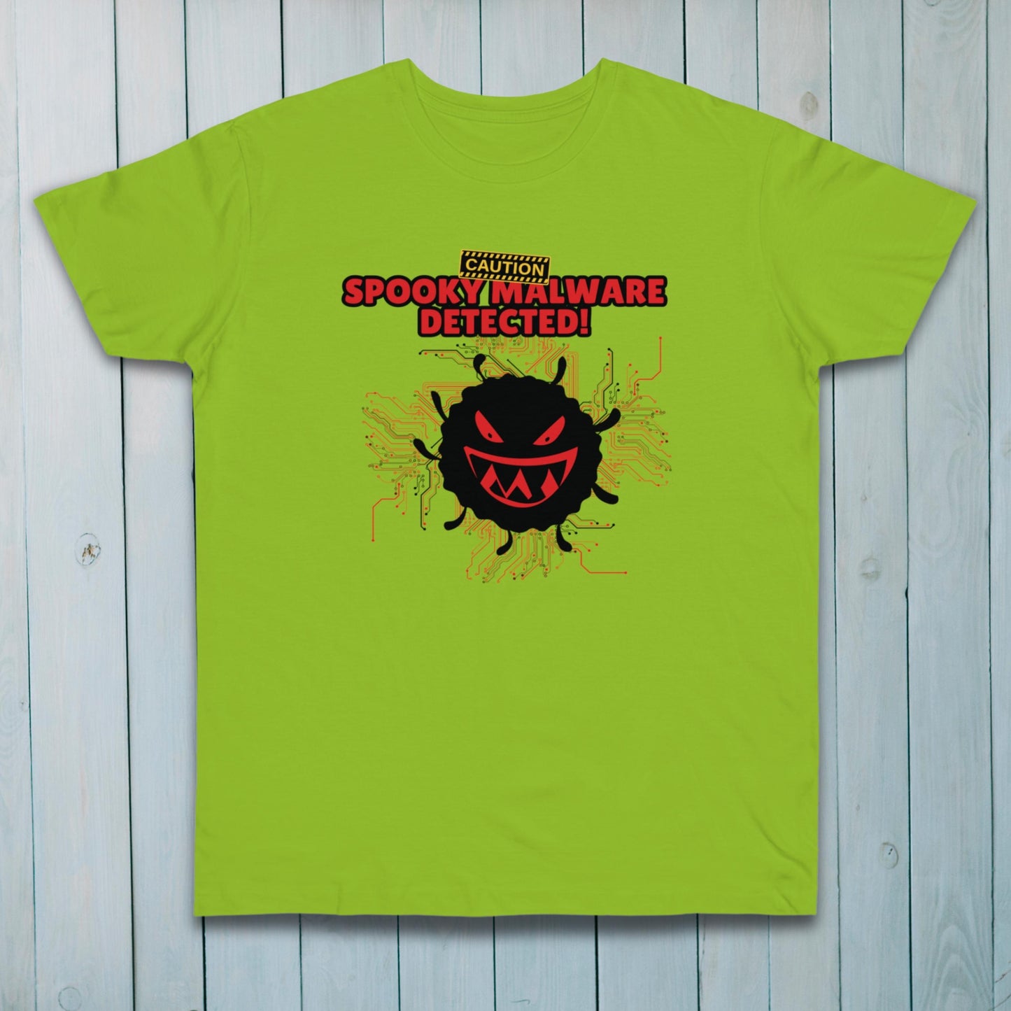 Caution: Spooky Malware Detected! Cyborg Ghost Tech T-Shirt