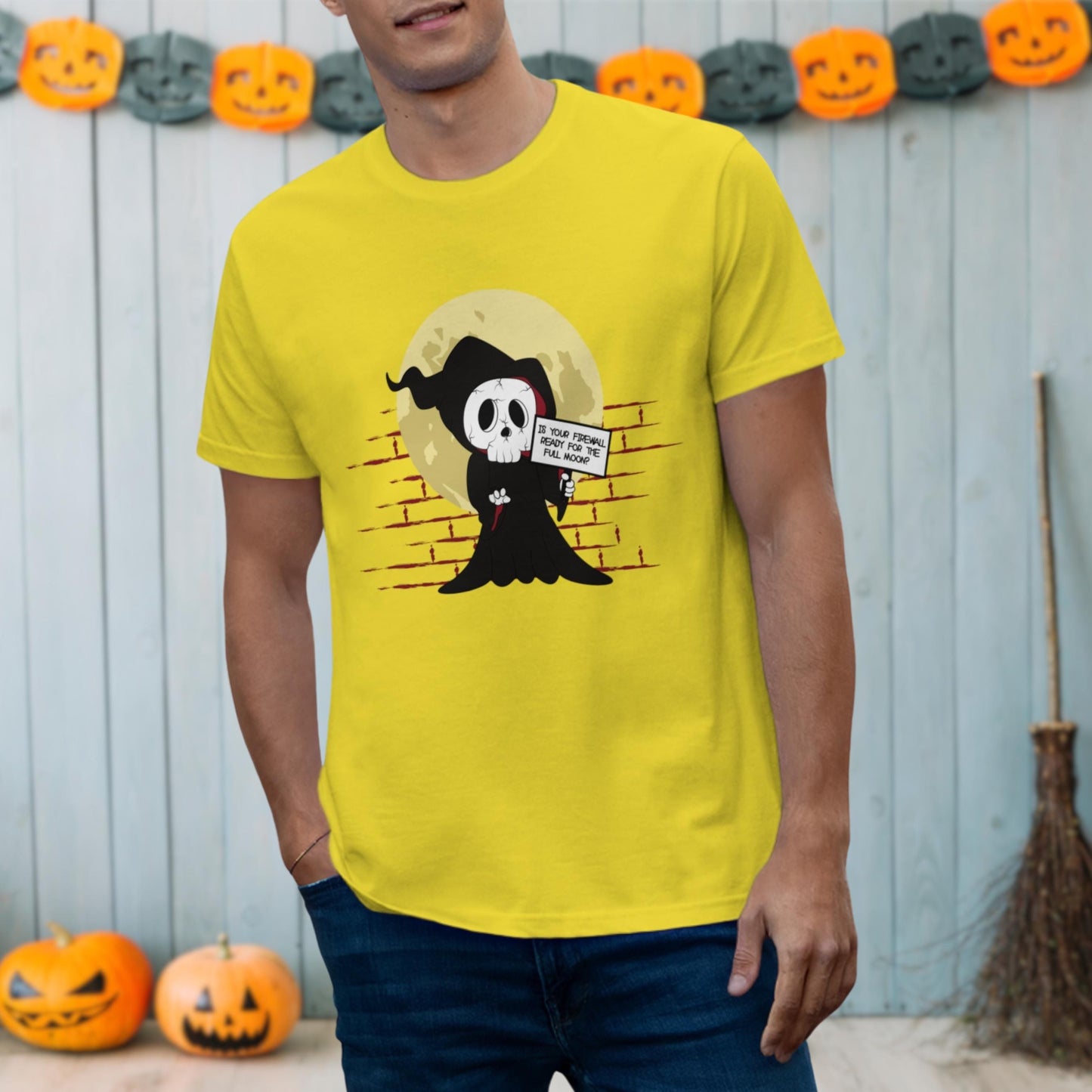 Is Your Firewall Ready for the Full Moon? Hilarious Halloween Programmer Shirt