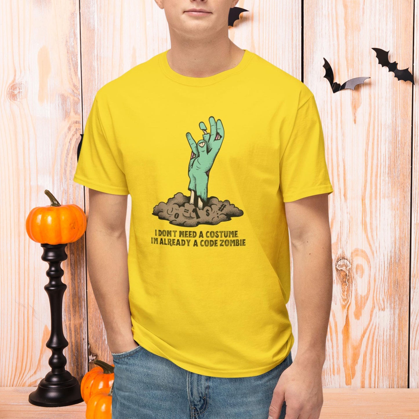 I Don't Need a Costume, I'm Already a Code Zombie - Unisex HD Cotton™ T-shirt!