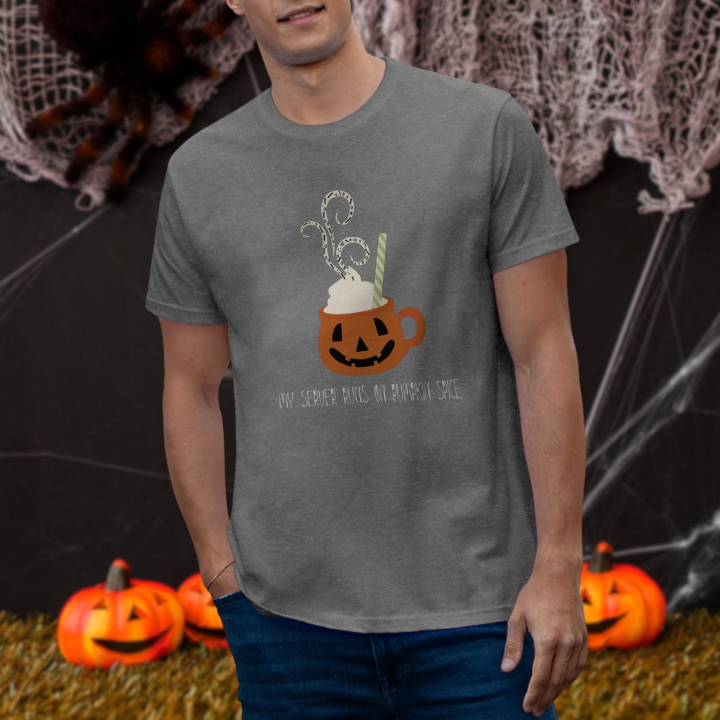 My Server Runs on Pumpkin Spice: The Ultimate Coding Humor Shirt for Halloween