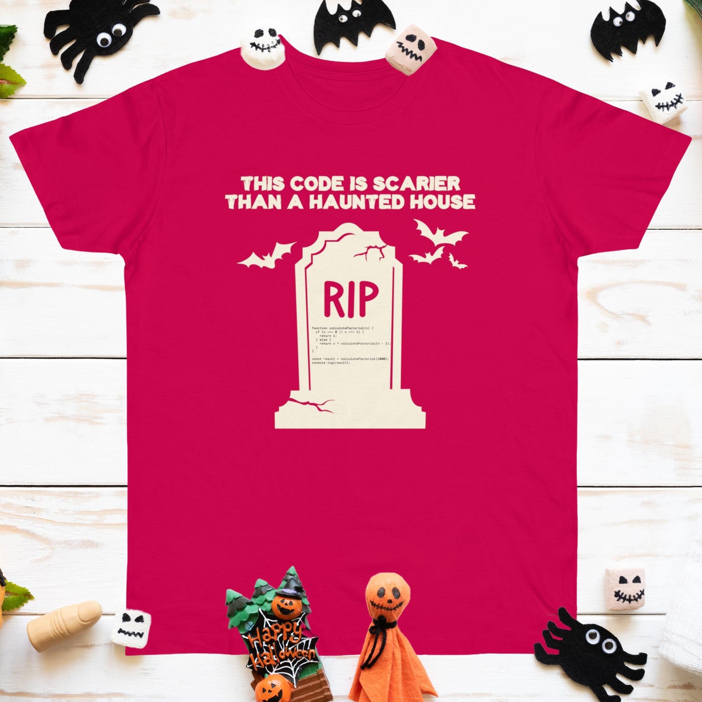 This Code is Scarier Than a Haunted House | Single Jersey T-Shirt for Software Developers