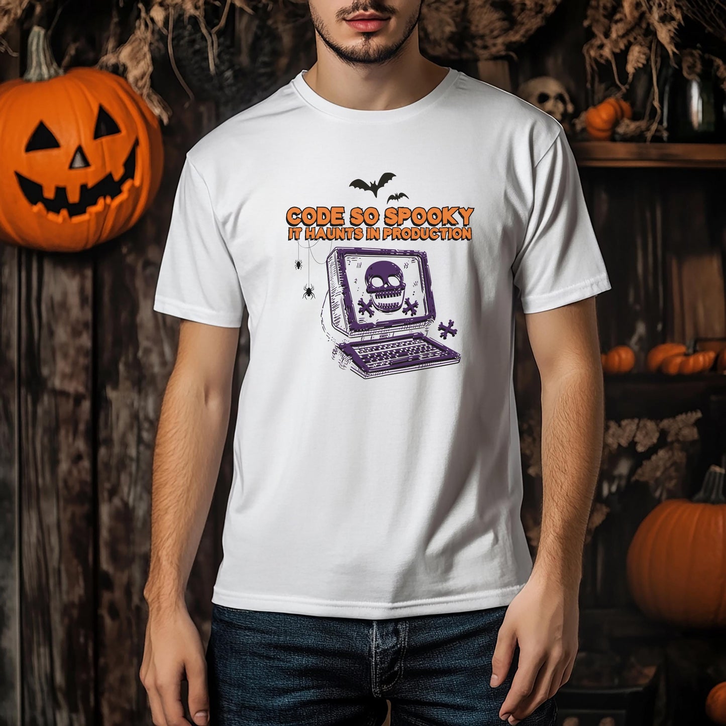 Code So Spooky, It Haunts in Production - Unisex HD Cotton™ T-shirt