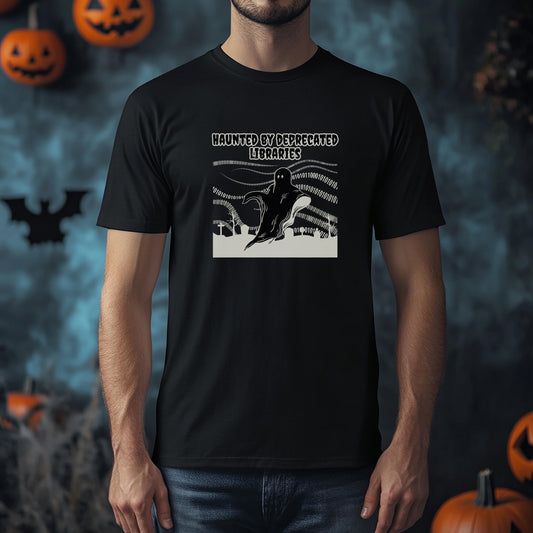 Haunted by Deprecated Libraries: Single Jersey T Shirt | Soft, Light, and Comfy