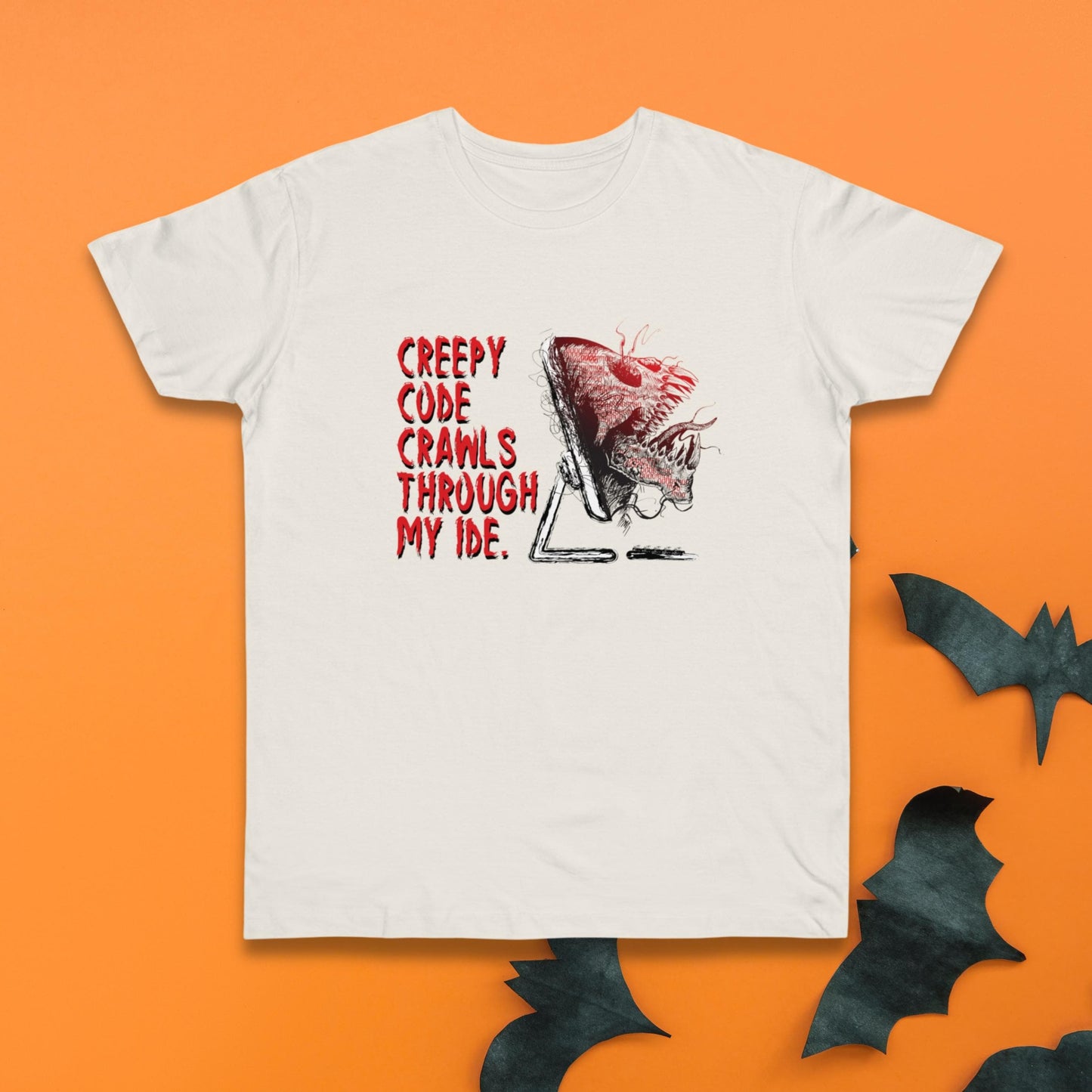 Creepy Code Crawls Through My IDE | Premium Lightweight Cotton T-Shirt