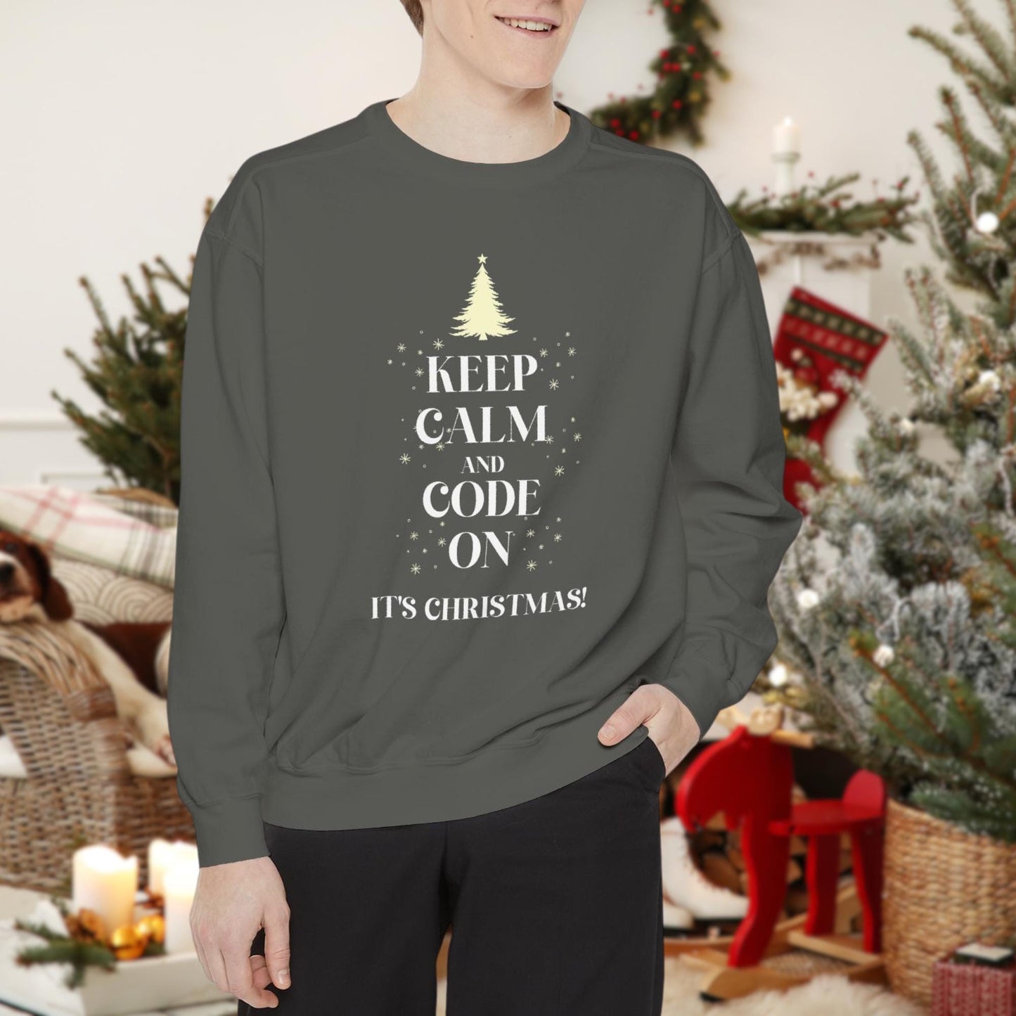 Keep Calm and Code On: It's Christmas! Tee for Computer Nerds & IT Geeks