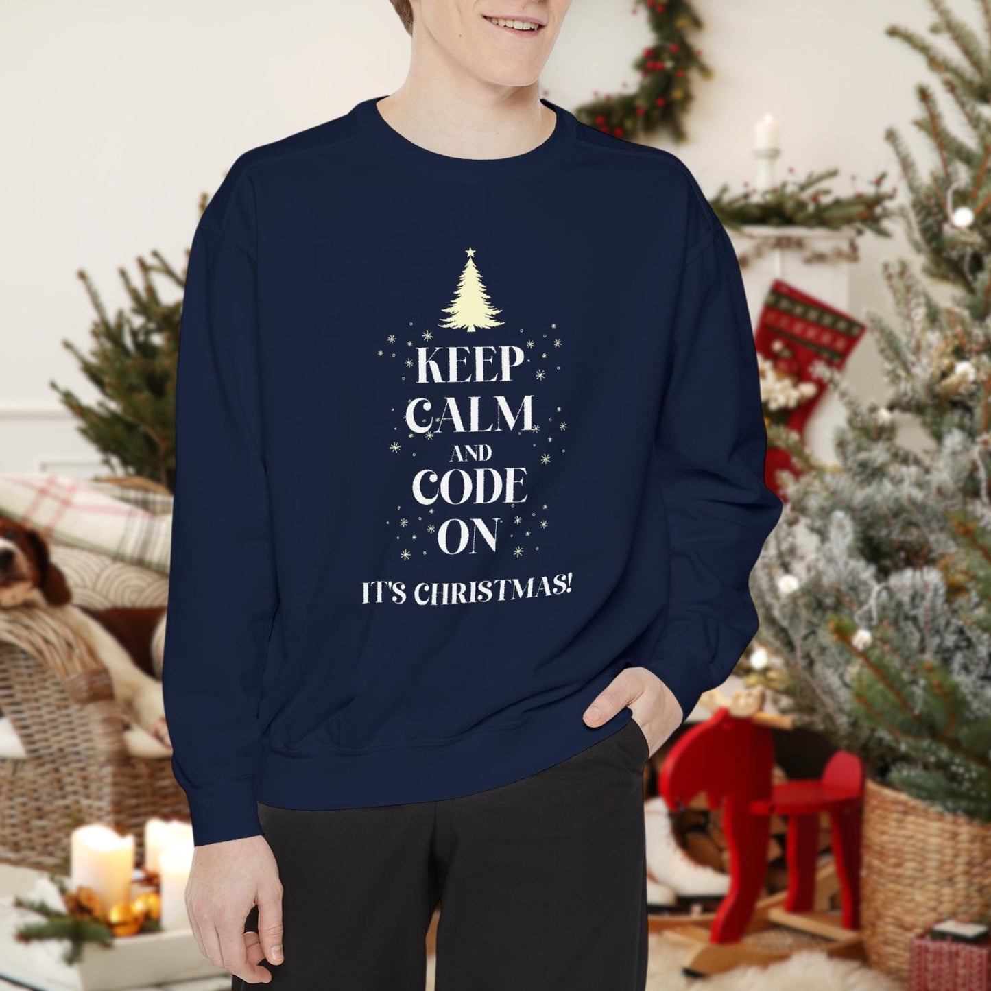 Keep Calm and Code On: It's Christmas! Tee for Computer Nerds & IT Geeks