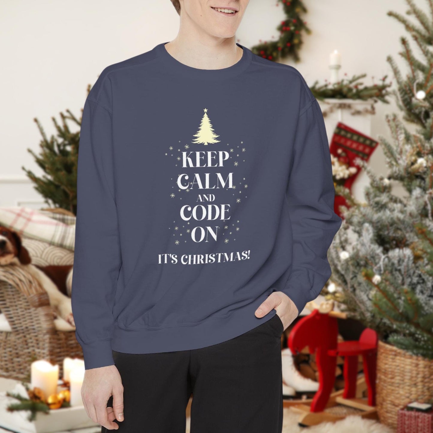 Keep Calm and Code On: It's Christmas! Tee for Computer Nerds & IT Geeks