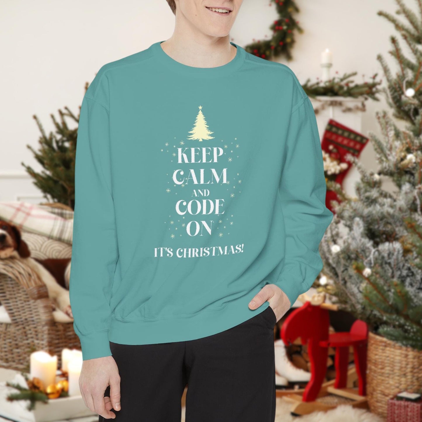 Keep Calm and Code On: It's Christmas! Tee for Computer Nerds & IT Geeks