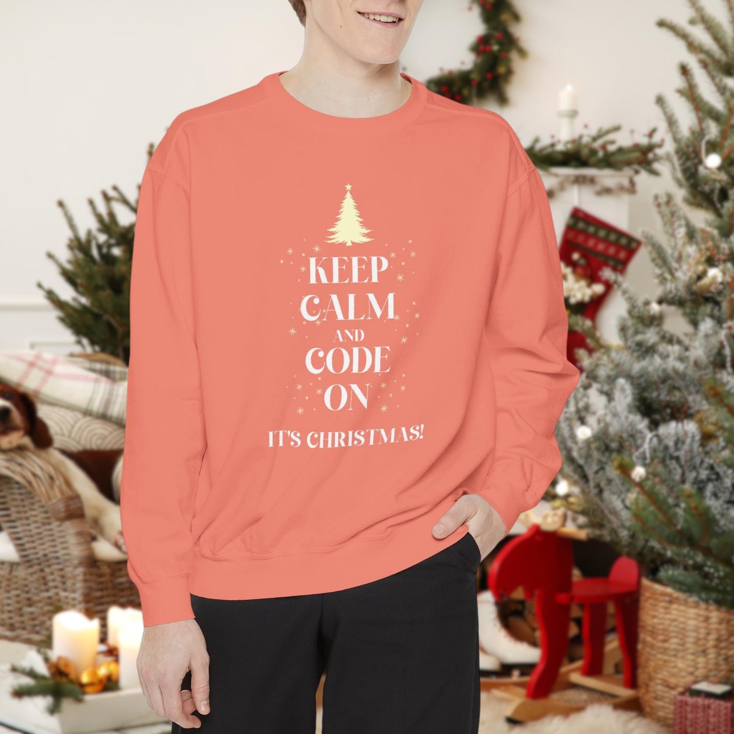 Keep Calm and Code On: It's Christmas! Tee for Computer Nerds & IT Geeks