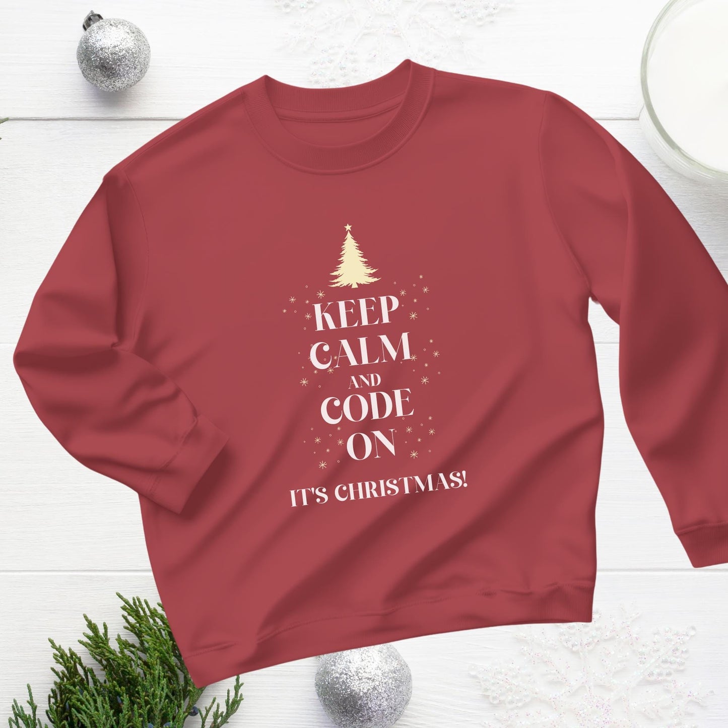 Keep Calm and Code On: It's Christmas! Tee for Computer Nerds & IT Geeks