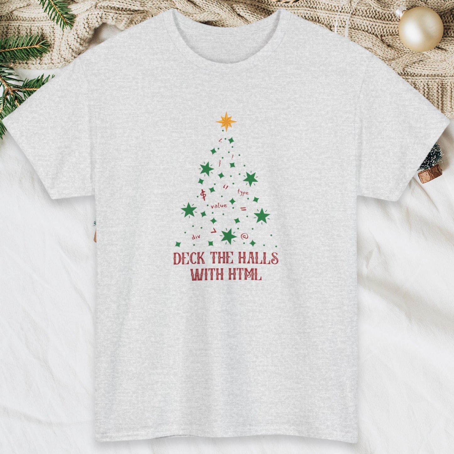 Deck the Halls with HTML: The Ultimate Fun Christmas T-Shirt