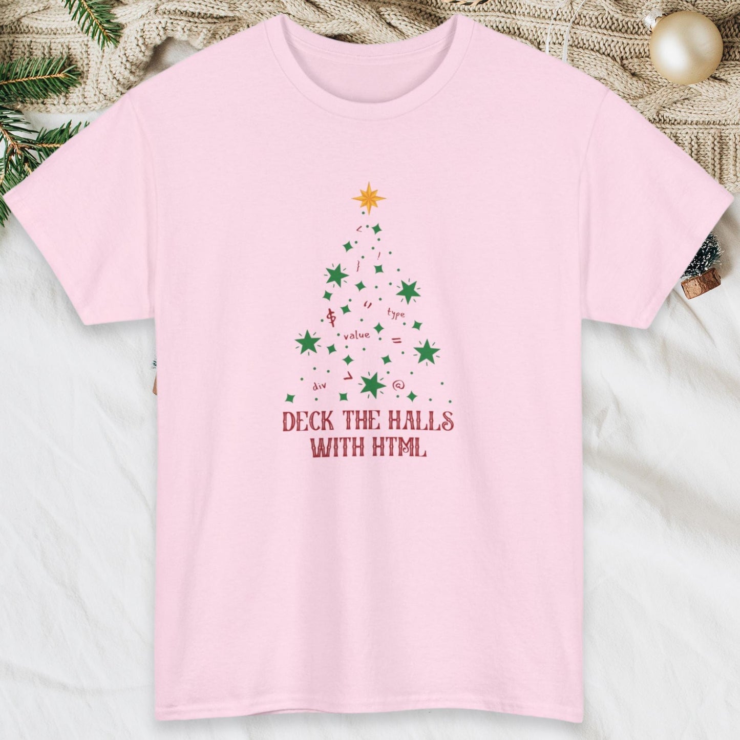 Deck the Halls with HTML: The Ultimate Fun Christmas T-Shirt