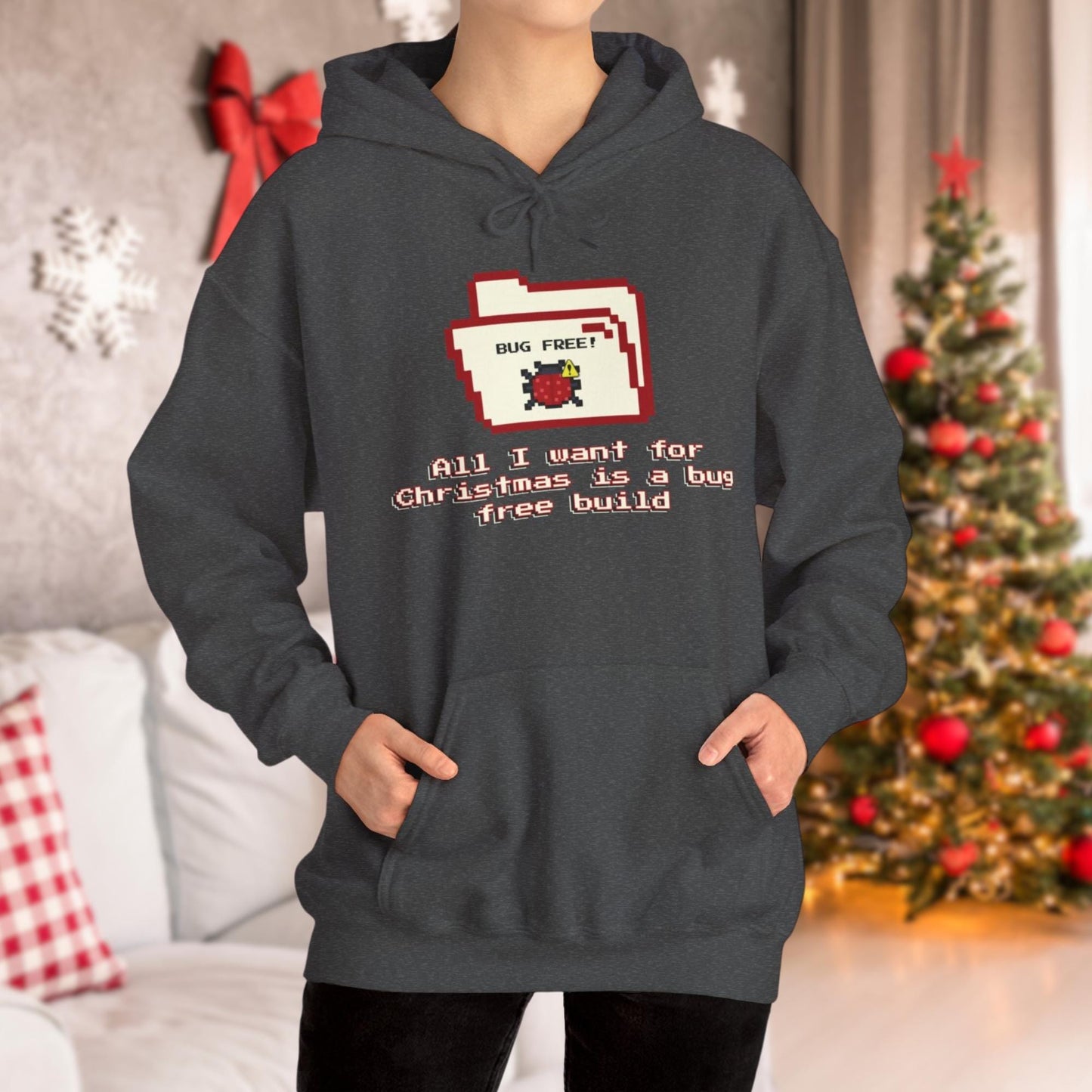 All I Want for Christmas is a Bug-Free Build: Fun & Festive Chicken Lover's Tee