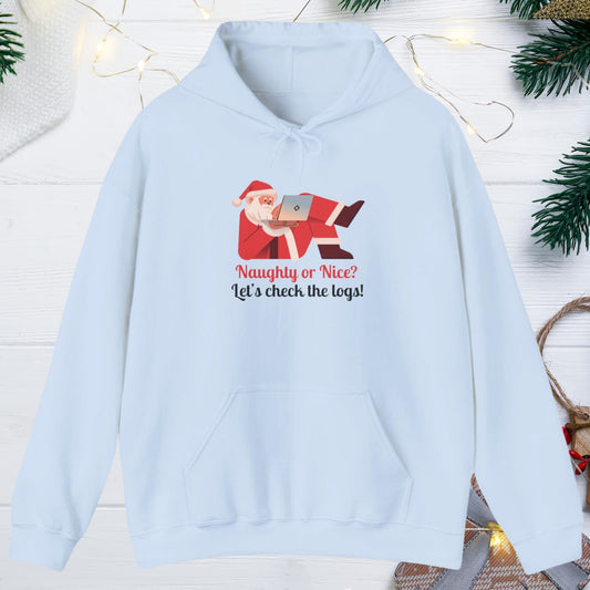 Naughty or Nice? Lets Check the Logs | Funny IT Christmas Shirt