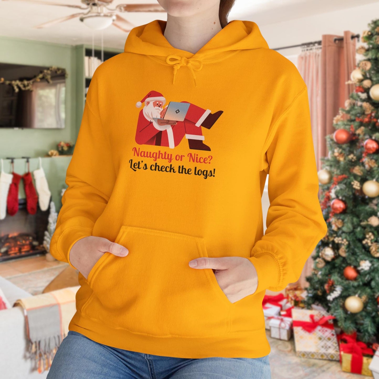 Naughty or Nice? Lets Check the Logs | Funny IT Christmas Shirt