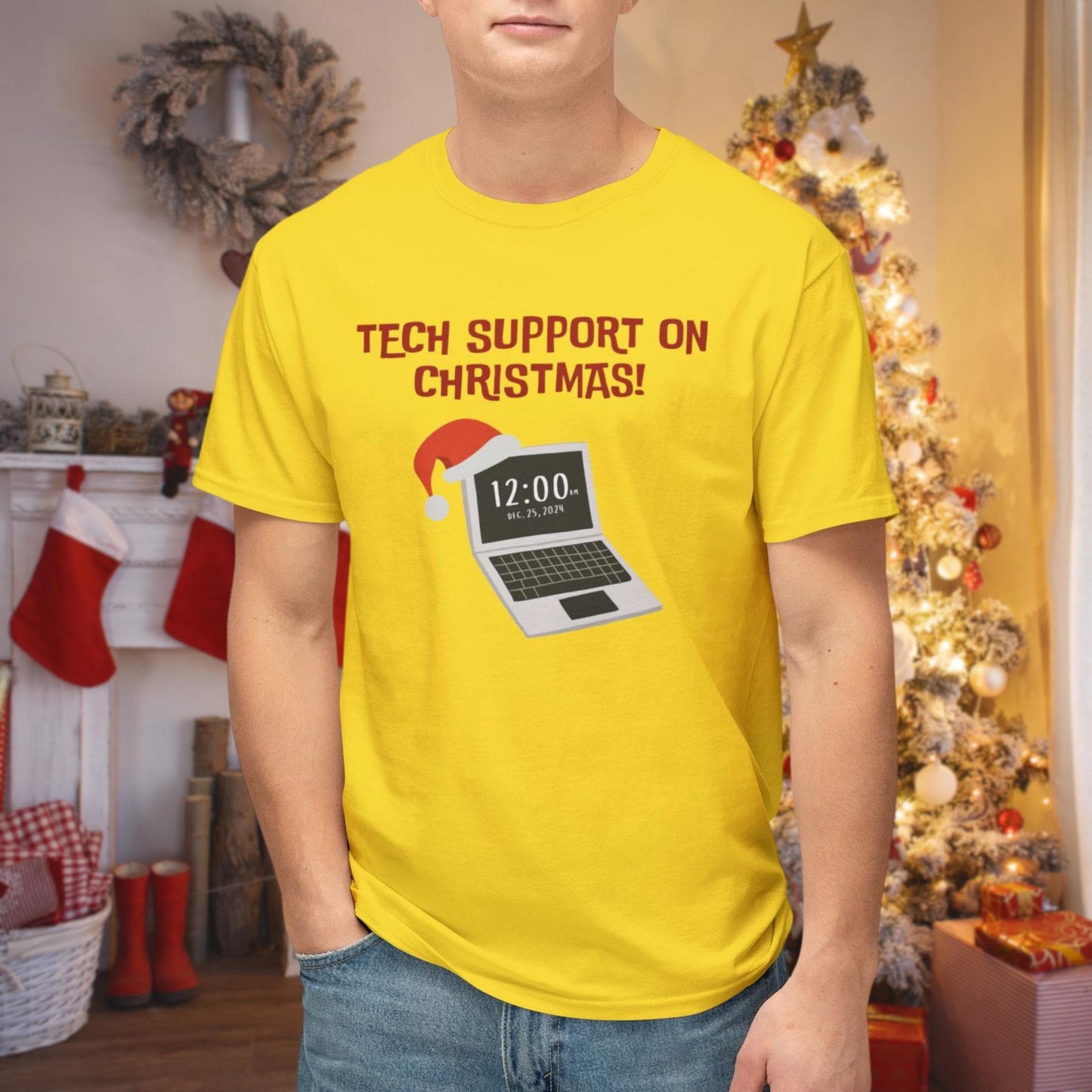 Tech Support on Christmas Ugly Xmas Sweater | Because Santa Can't Fix This!