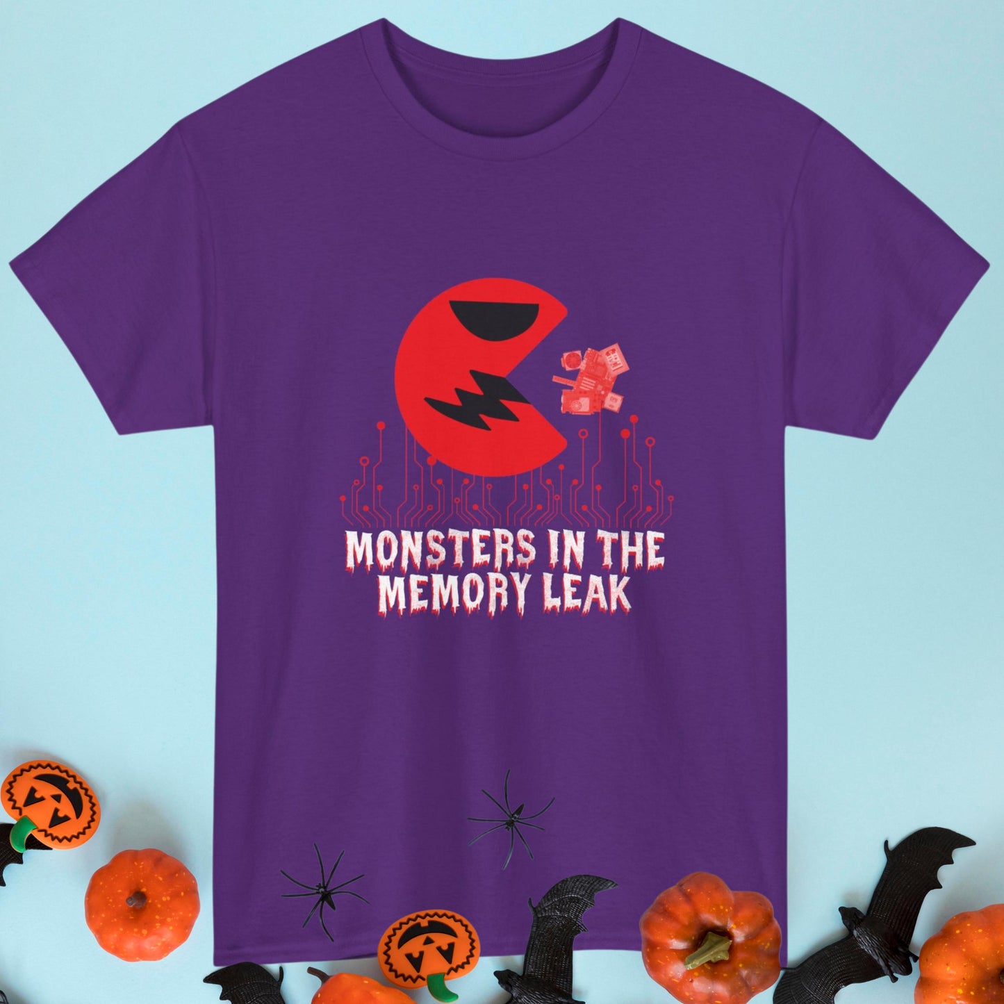 Monsters in the Memory Leak Unisex Heavy Cotton Tee - Premium Computer Nerd Shirt