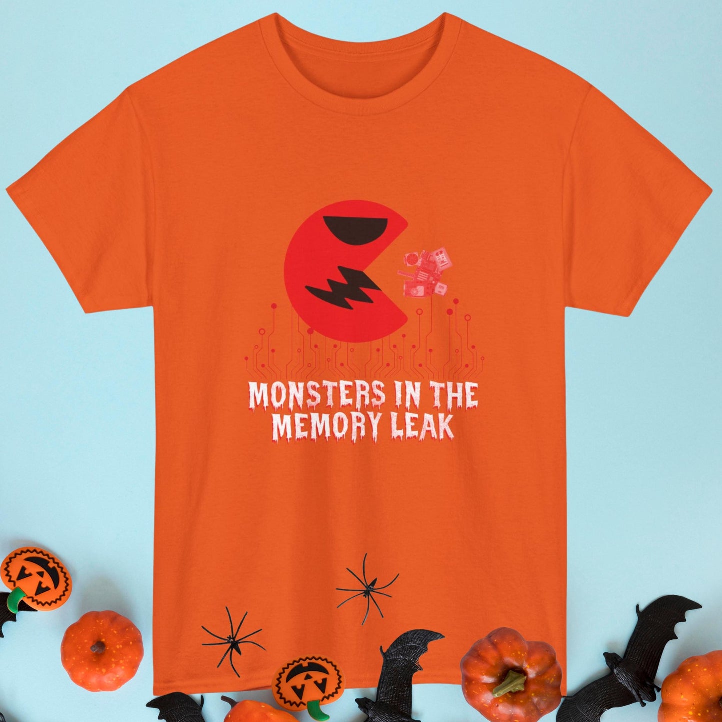 Monsters in the Memory Leak Unisex Heavy Cotton Tee - Premium Computer Nerd Shirt