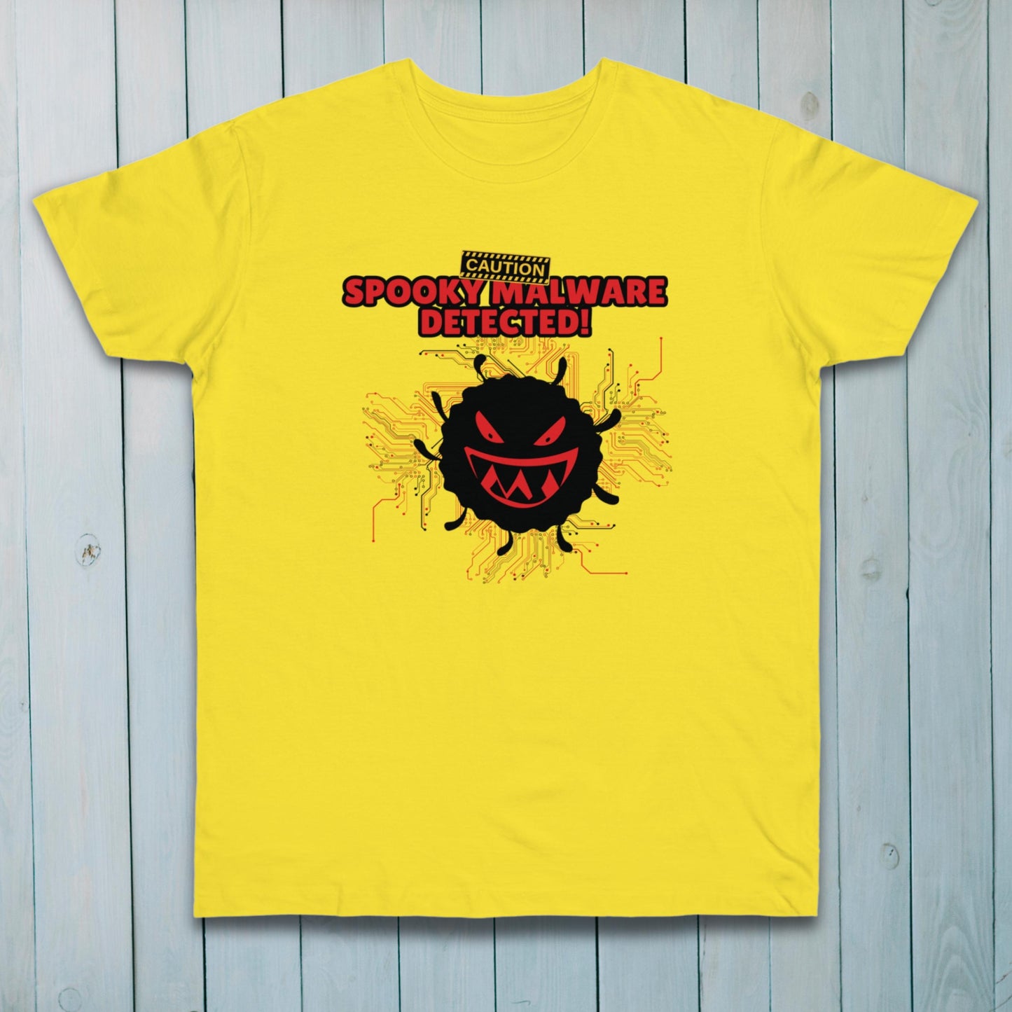 Caution: Spooky Malware Detected! Cyborg Ghost Tech T-Shirt