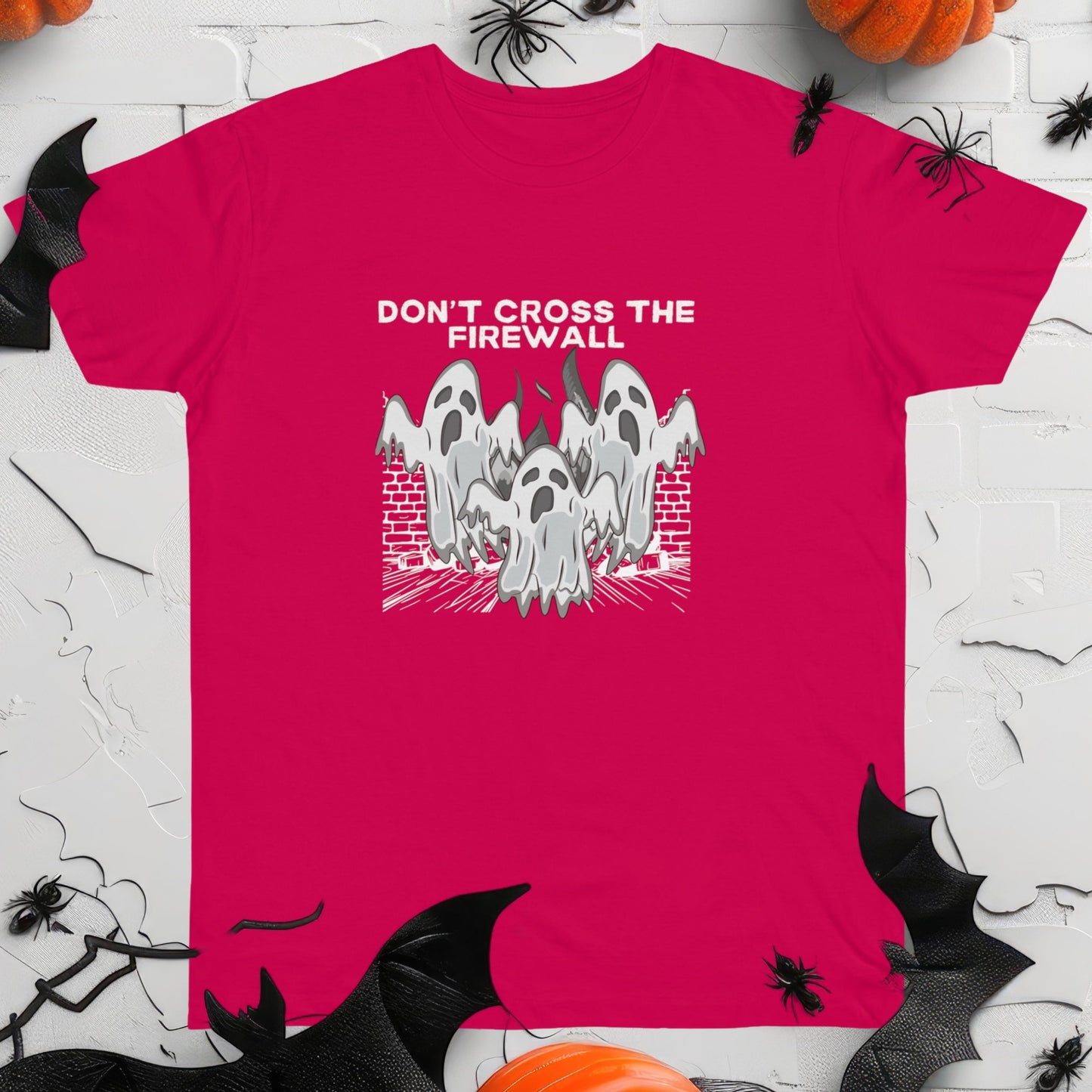 Dont Cross the Firewall: Spooky Season Tee for Halloween Thrills