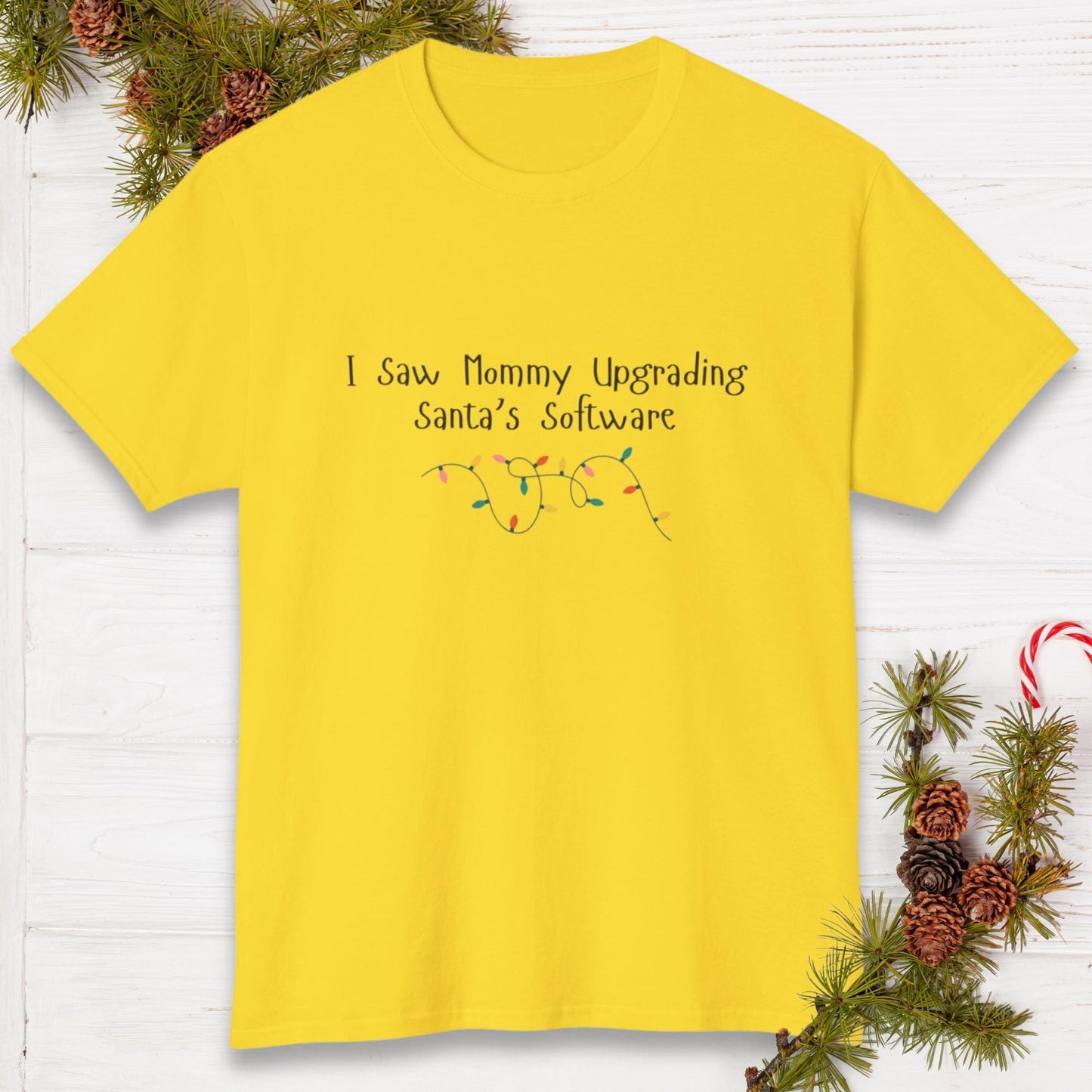 I Saw Mommy Upgrading Santas Software | The Ultimate Holiday Shirt for Merry Minis