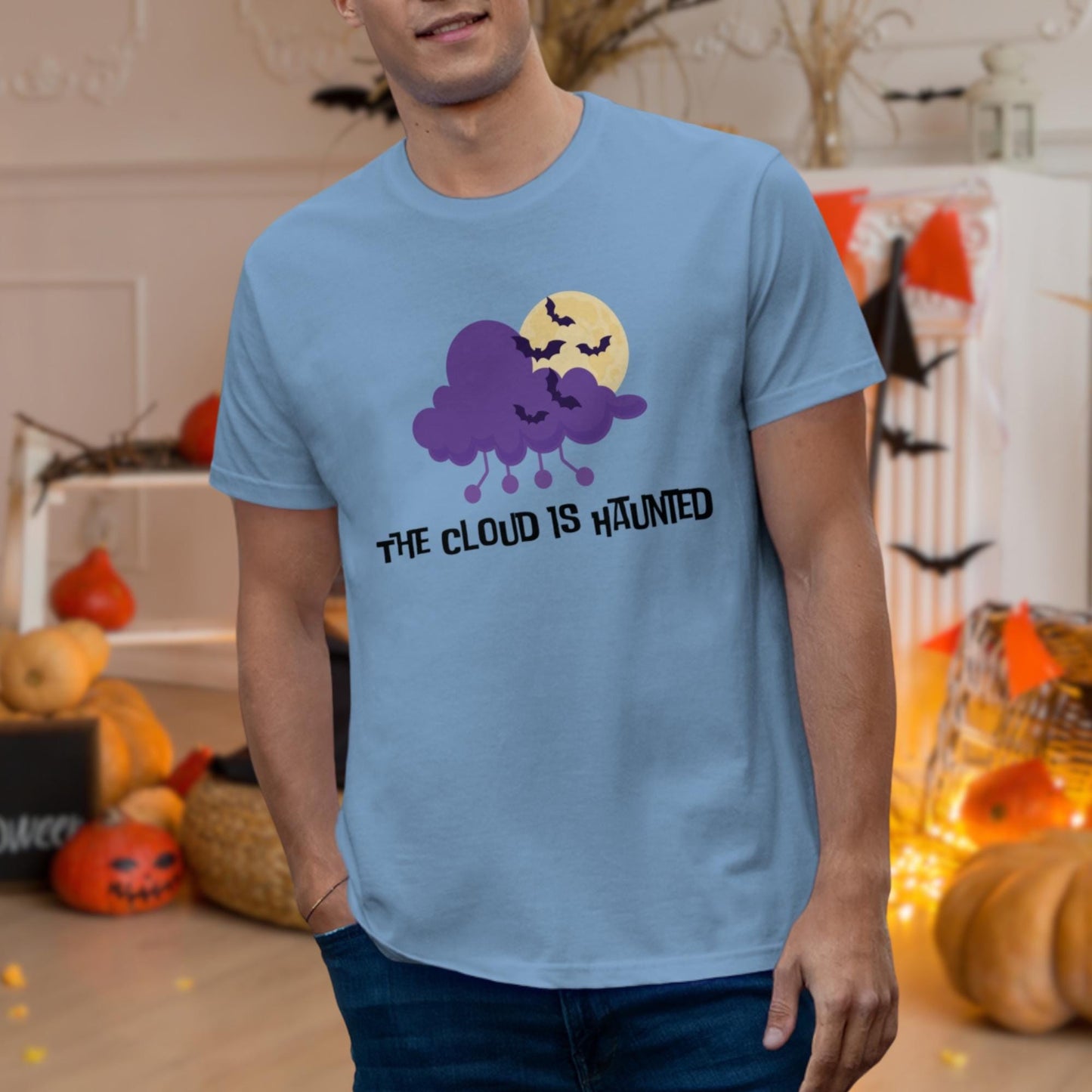 The Cloud is Haunted: Spooky Coding Humor T-Shirt