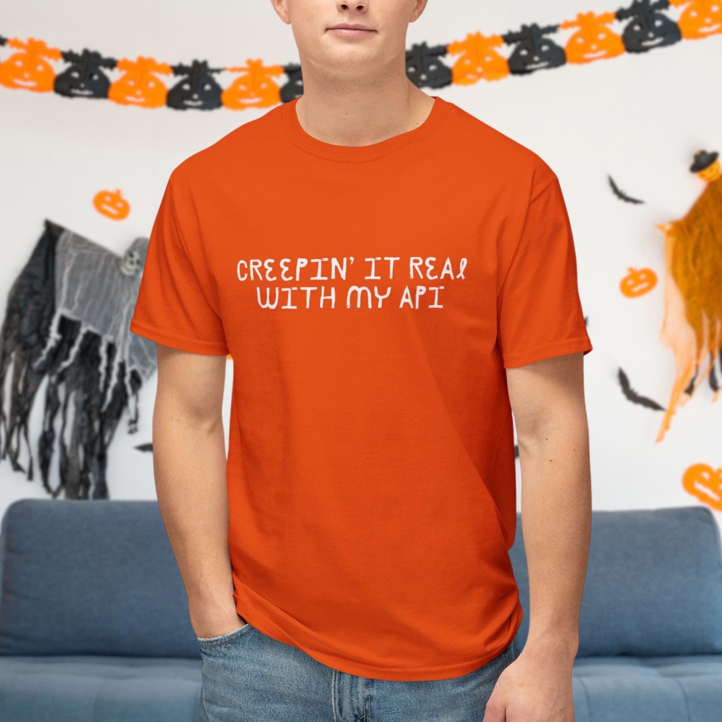 Creepin It Real with My API: The Ultimate Coding Humor Halloween Shirt