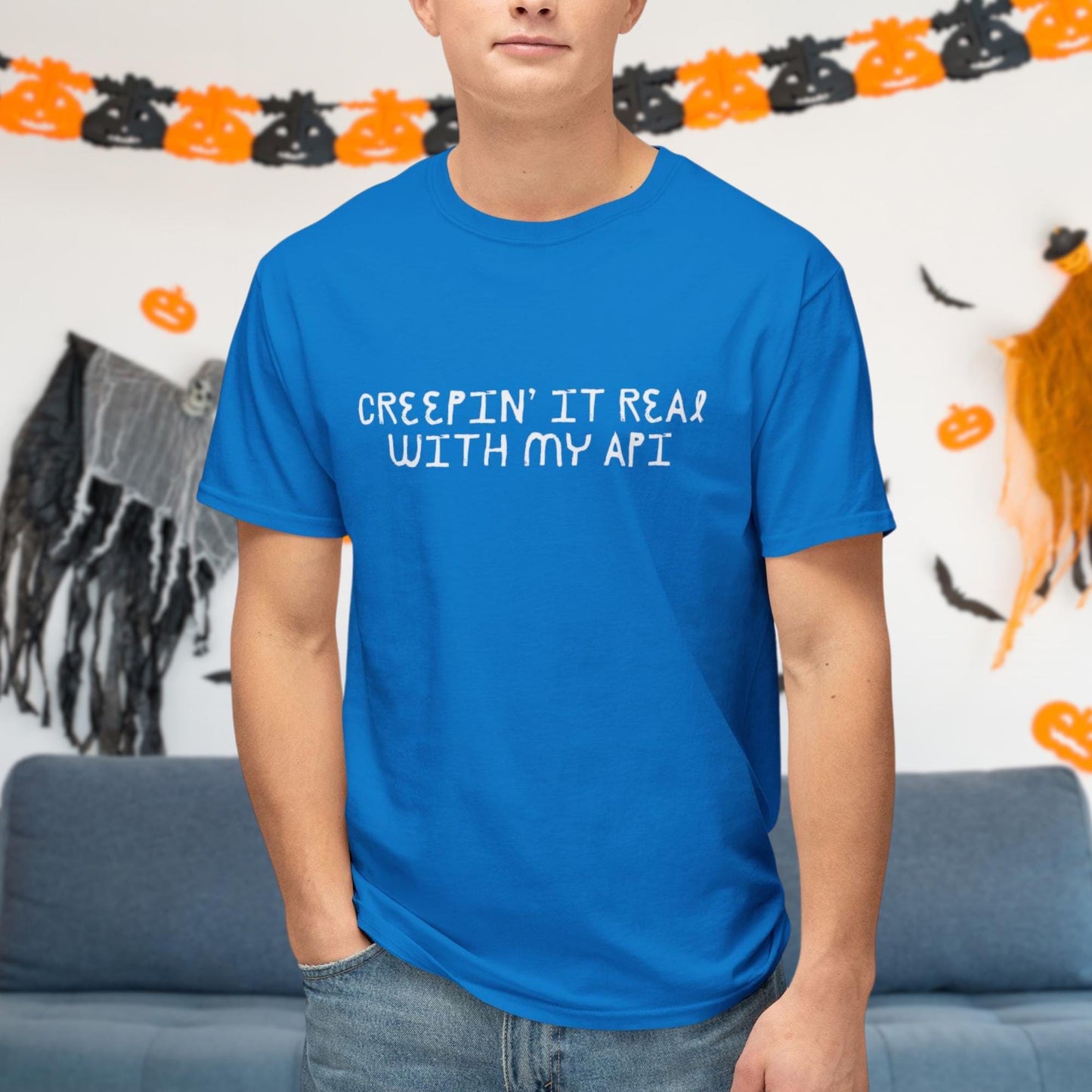 Creepin It Real with My API: The Ultimate Coding Humor Halloween Shirt