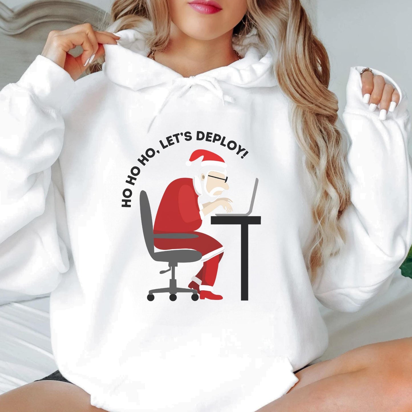 Ho Ho Ho, Lets Deploy: The Ultimate Christmas Meme Shirt for Tech Enthusiasts