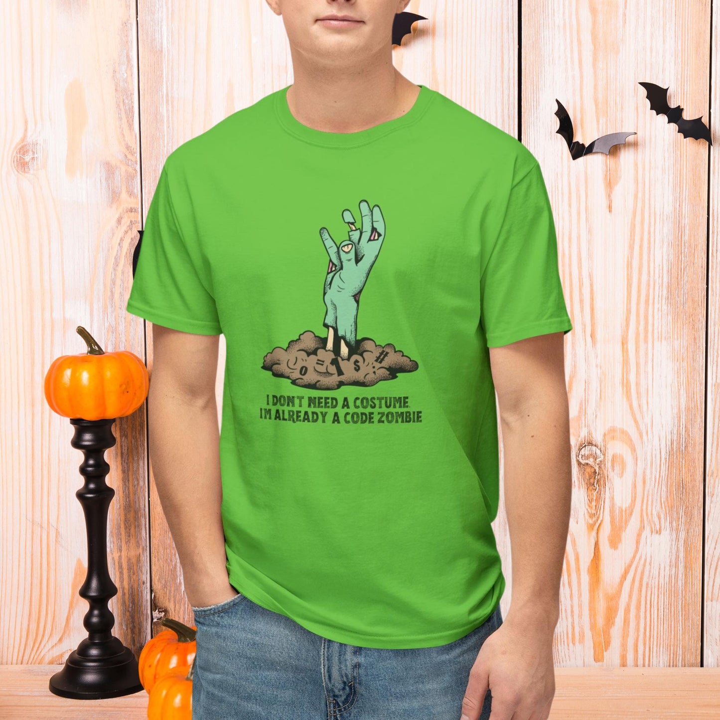 I Don't Need a Costume, I'm Already a Code Zombie - Unisex HD Cotton™ T-shirt!