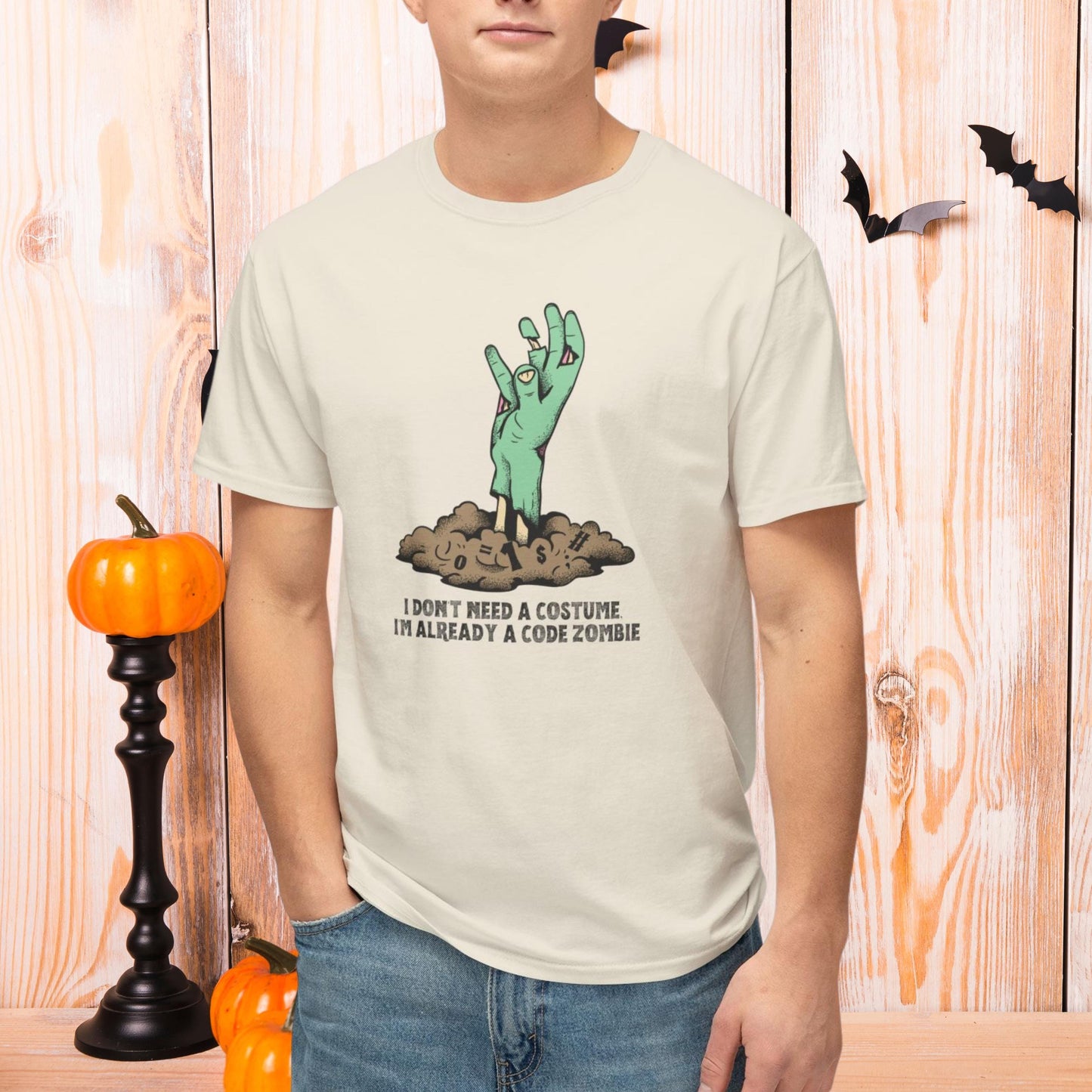 I Don't Need a Costume, I'm Already a Code Zombie - Unisex HD Cotton™ T-shirt!