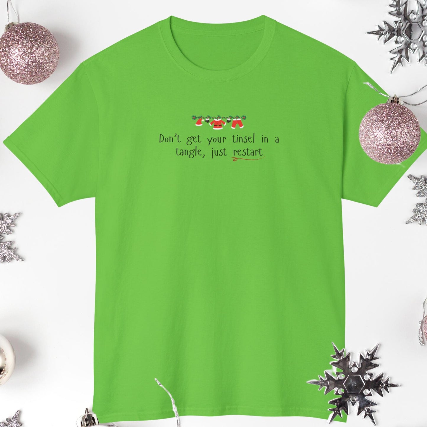 Dont Get Your Tinsel in a Tangle, Just Restart | Festive Christmas 2024 Sweatshirt