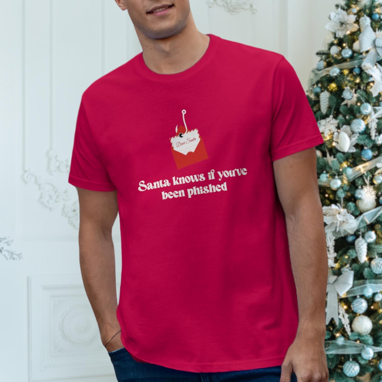 Santa Knows If Youve Been Phished | Funny Christmas T-Shirt