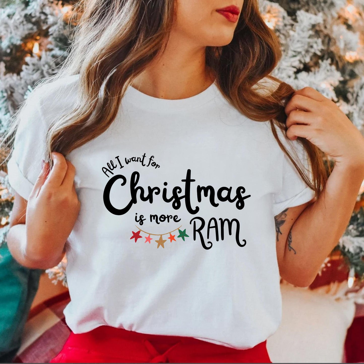 All I Want for Christmas Is More RAM - Funny Retro Christmas Tee