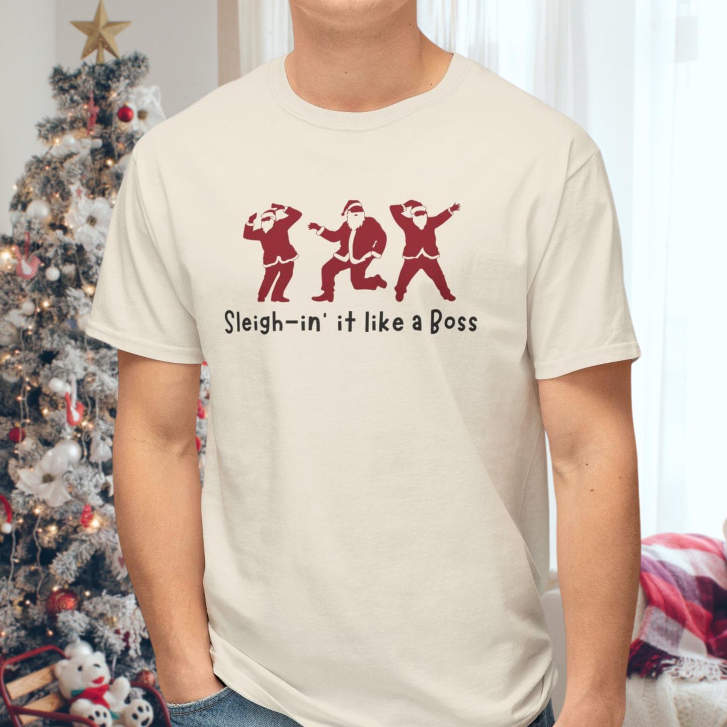 Sleigh-in It Like a Boss | Ultimate Christmas Tee for a Festive Vibe