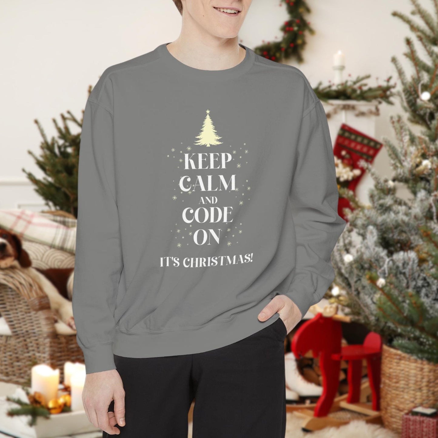 Keep Calm and Code On: It's Christmas! Tee for Computer Nerds & IT Geeks