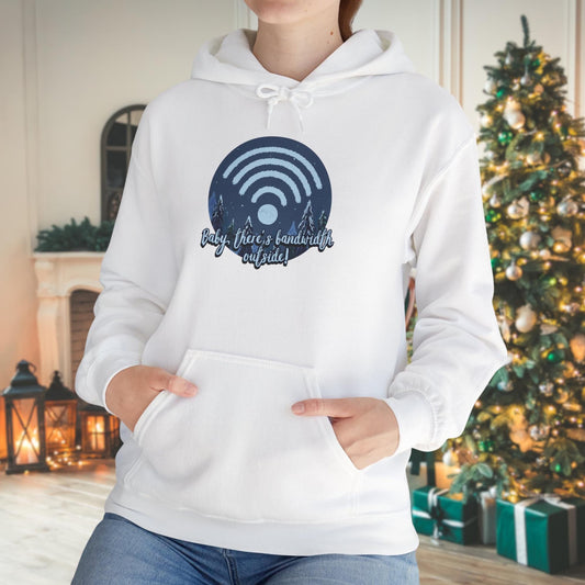 Baby, There's Bandwidth Outside | Funny IT Christmas T-Shirt for Developers