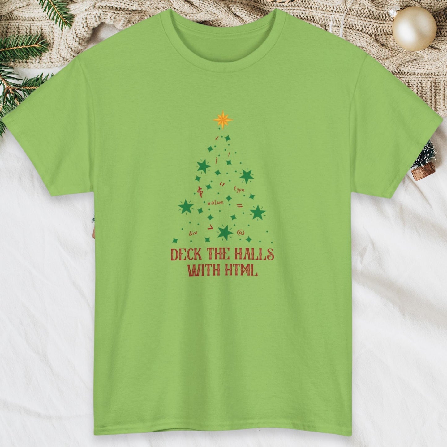 Deck the Halls with HTML: The Ultimate Fun Christmas T-Shirt